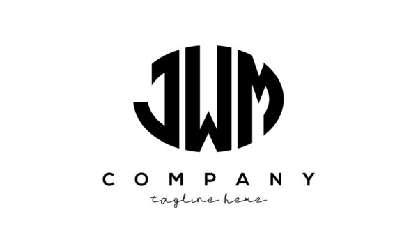 JWM three Letters creative circle logo design