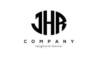 JHR three Letters creative circle logo design