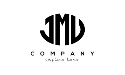 JMU three Letters creative circle logo design	