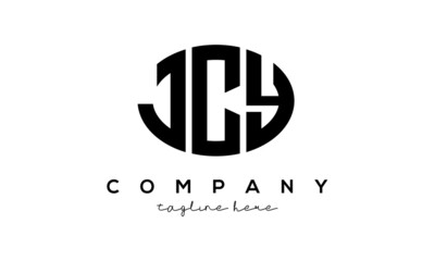 JCY three Letters creative circle logo design	