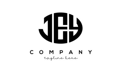 JEY three Letters creative circle logo design	