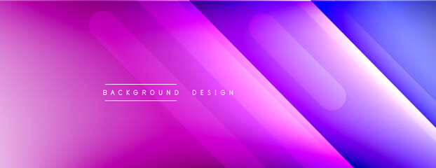 Fototapeta premium Dynamic lines abstract background. 3D shadow effects and fluid gradients. Modern overlapping forms