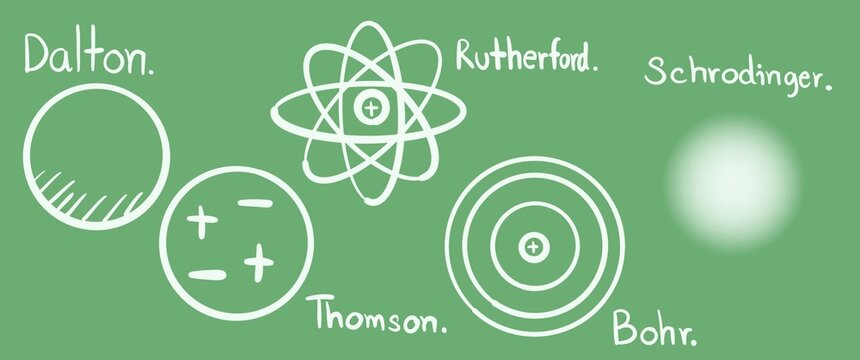 Rutherford Dalton Bohr Thomson Schrodinger's Chemical Atomic Model