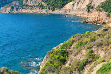 Obraz premium Landscape with cliffs on the coast of Javea/Xabia