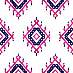 seamless pattern Ethnic ikat pattern textile tribal American African fabric Aztec geometric motif mandalas native boho bohemian carpet india Asia illustratio 