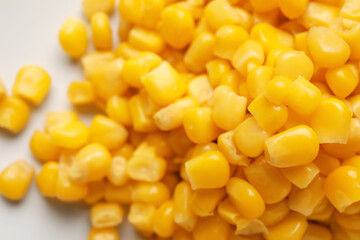 Texture of corn kernels, closeup