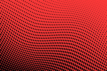 Polka dot pop art halftone pattern. Red dots on white background
