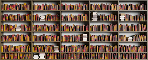 library shelf full of books