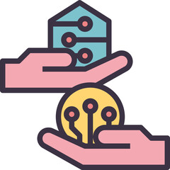 trading outline style icon