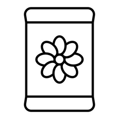 An icon design of mobile flower