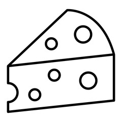 A unique design icon of cheese slice

