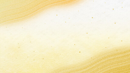 金粉の曲線　金箔入り和風背景素材（金色背景）
