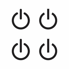Power Button Icon Vector. Shutdown Symbol Images