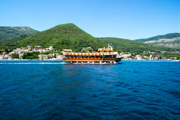 Panorama of the Bay of Kotor and the town