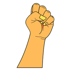 illustration of hand with a fist