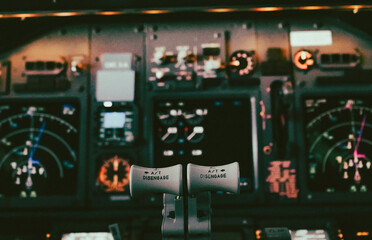 Fototapeta premium cockpit of a plane