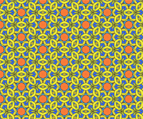 Hintergrund, Muster Stern Orange Blau