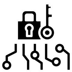 lock glyph icon