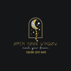 Make your window Reach your dream Logo exclusive design inspiration