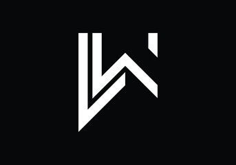 Alphabet letter icon logo LW Vector. 