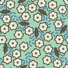Floral seamless vector Fabric pattern.