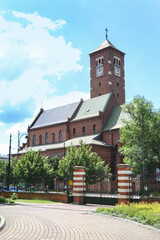 Fototapeta na wymiar KRAKOW, POLAND - JUNE 14, 2021: Church of the Blessed Virgin Mary in Krakow.