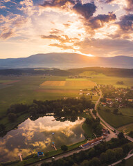 Sonnenaufgang über Mettersdorf