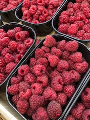 raspberries in the market