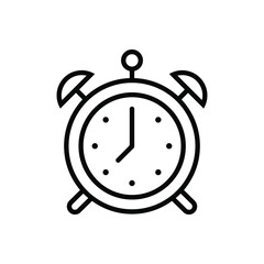 Alarm clock icon vector set. Time illustration sign collection. Clock sign or symbol.