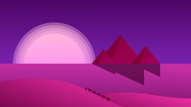 Panorama of desert