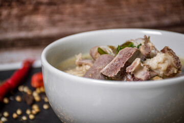 Close up beef stew with vegetables