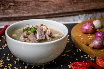 stew with vegetables and herbs
