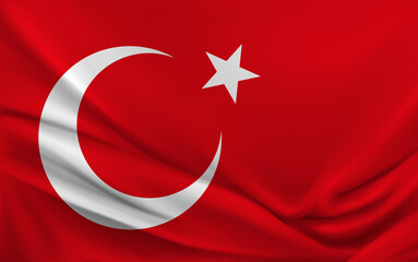 turkish flag, official flag of the republic of turkey