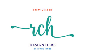 Obraz premium RCH lettering logo is simple, easy to understand and authoritative