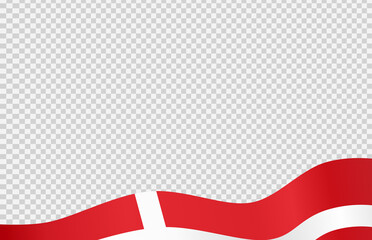 Fototapeta premium Waving flag of Denmark isolated on png or transparent background,Symbol of Denmark,template for banner,card,advertising ,promote, vector illustration top gold medal sport winner country