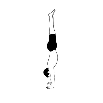 recommend clip art: Handstand Pose Yoga Posture 