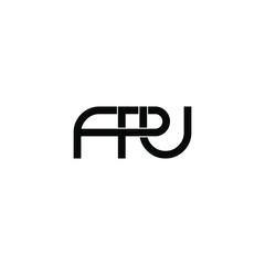 fpu initial letter monogram logo design