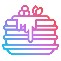 pancake gradient icon