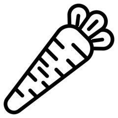 carrot line icon