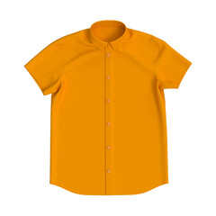 Short-sleeve collared shirt outfit for the office. 3d rendering, 3d illustration