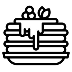 pancake line icon