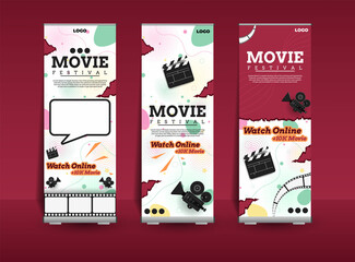 set roll up banner design for film festival