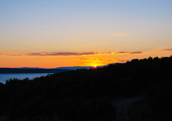 Sunset in Croatia Beach Novi Vinodolski