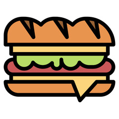 sandwich line icon