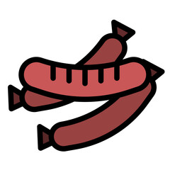 sausage line icon