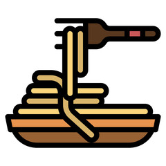 spaghetti line icon