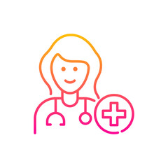 Doctor vector gradient icon style illustration. EPS 10 file