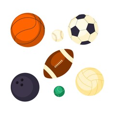 Sport Balls isolated vector collection