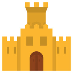 Fortification flat icon