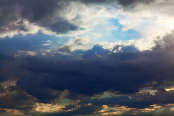 dark layers of clouds